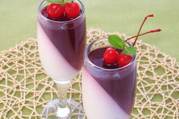 Cherry-cremă jeleu